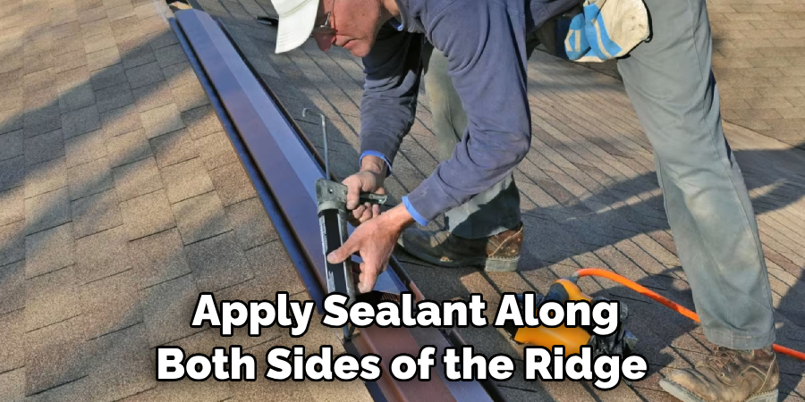 Apply Sealant Along Both Sides of the Ridge