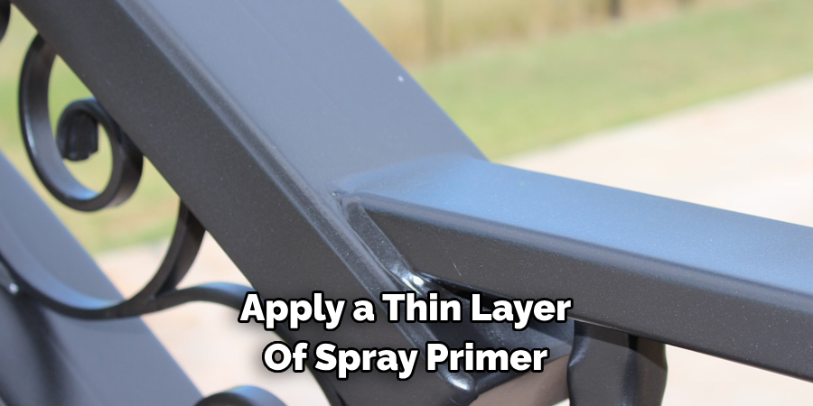 Apply a Thin Layer 
Of Spray Primer