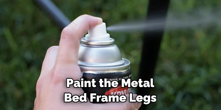 Paint the Metal Bed Frame Legs