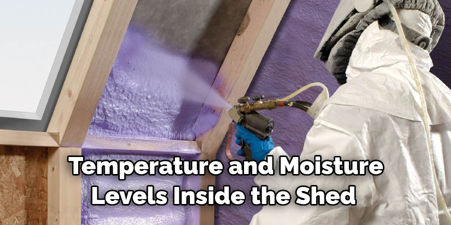 the Temperature and Moisture Levels Inside the Shed