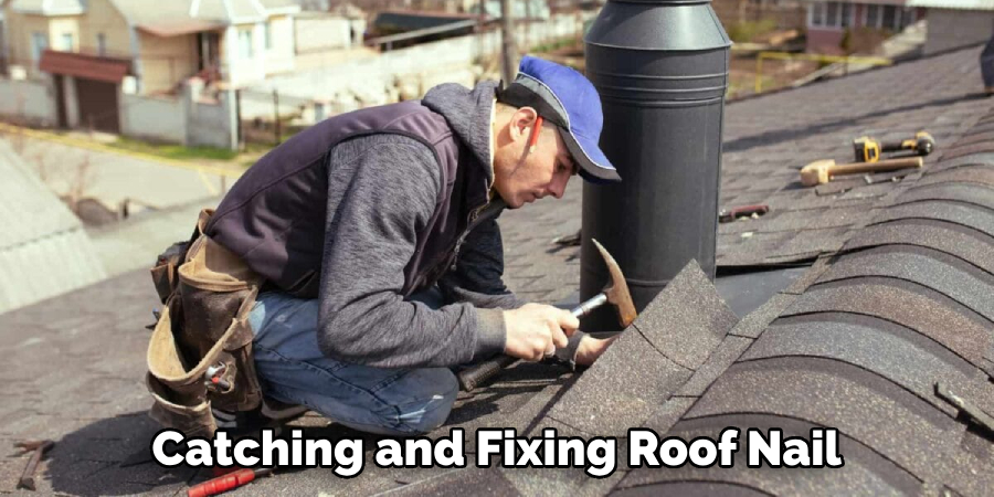 Catching and Fixing Roof Nail 
