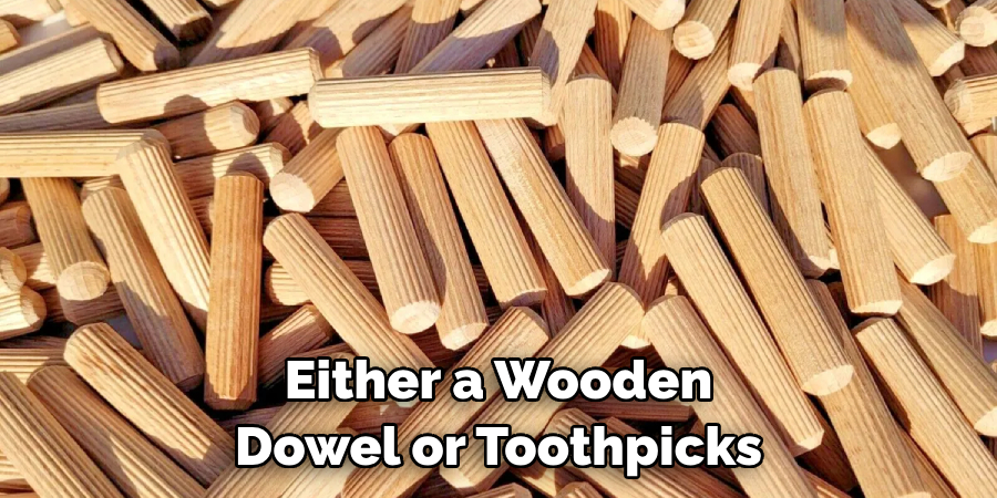 Either a Wooden Dowel or Toothpicks