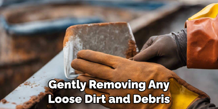 Gently Removing Any Loose Dirt and Debris