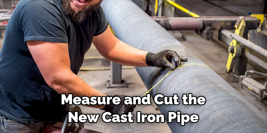 Measure and Cut the New Cast Iron Pipe