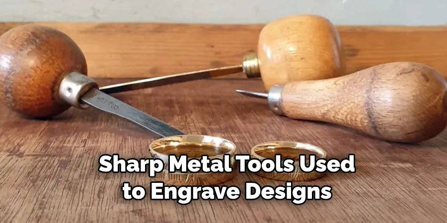 Sharp Metal Tools Used to Engrave Designs