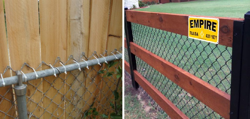 How to Attach Wood Fence to Chain Link