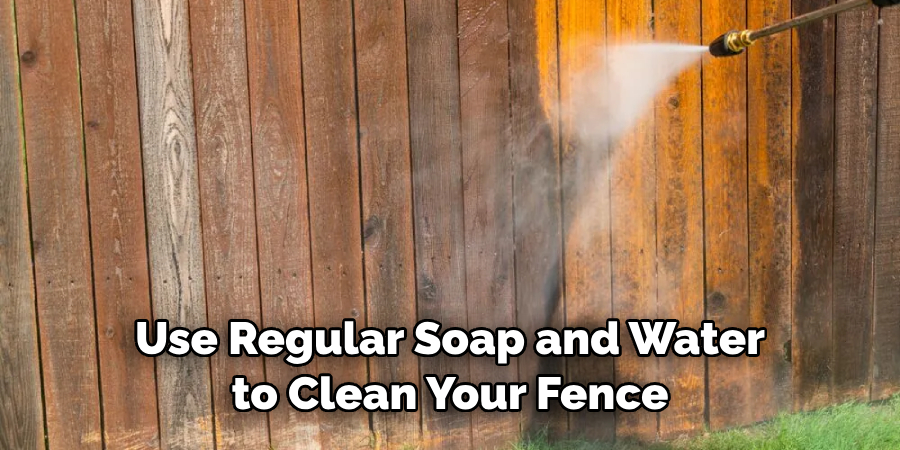 Use Regular Soap and Water to Clean Your Fence