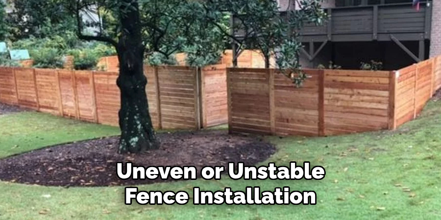 Uneven or Unstable Fence Installation