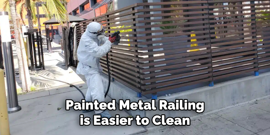 Painted Metal Railing is Easier to Clean