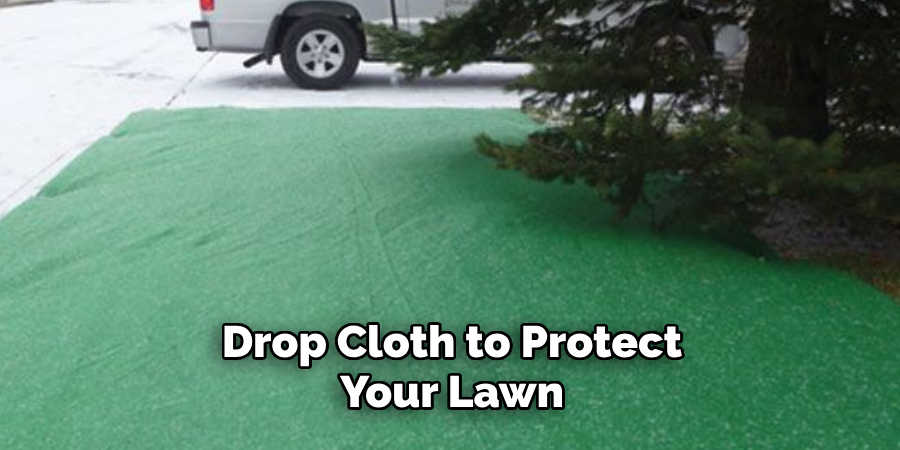 Drop Cloth to Protect Your Lawn 