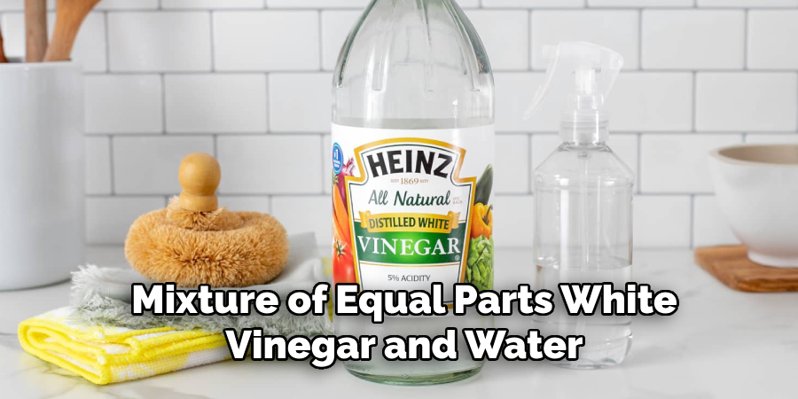 Mixture of Equal Parts White Vinegar and Water