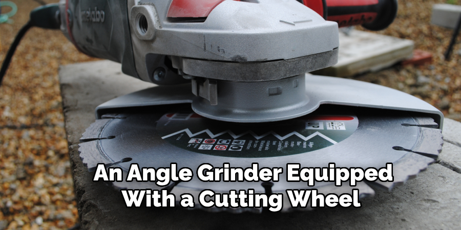 An Angle Grinder Equipped With a Cutting Wheel 