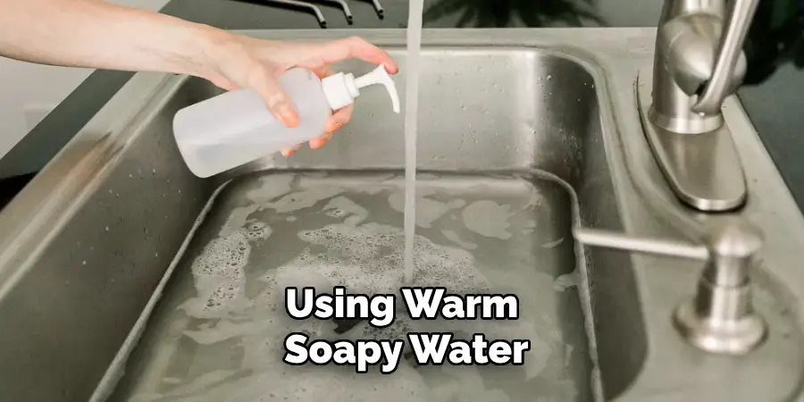 Using Warm Soapy Water