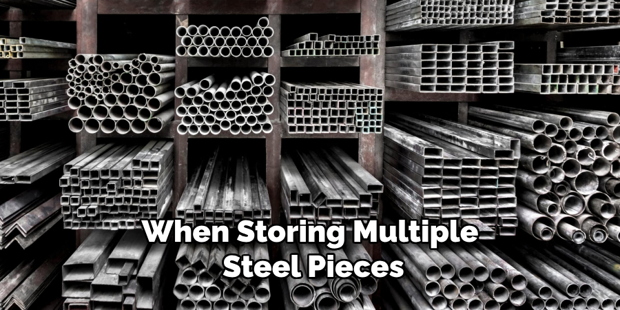 When Storing Multiple Steel Pieces