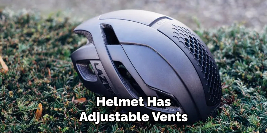 Helmet Has Adjustable Vents