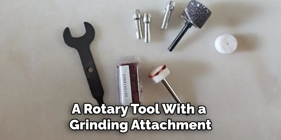 A Rotary Tool With a Grinding Attachment