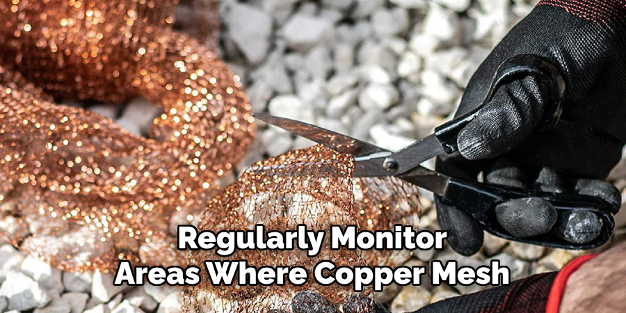 Regularly Monitor Areas Where Copper Mesh