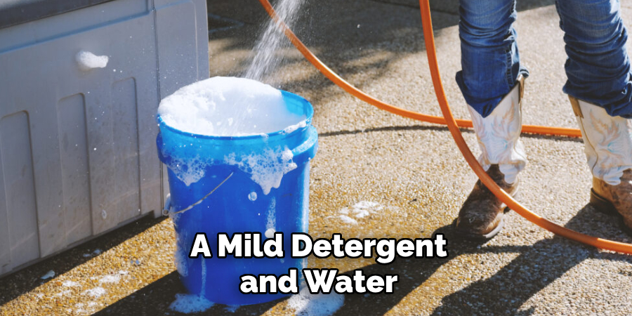 A Mild Detergent and Water