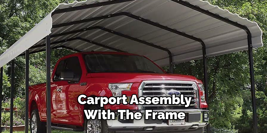 Carport Assembly With The Frame