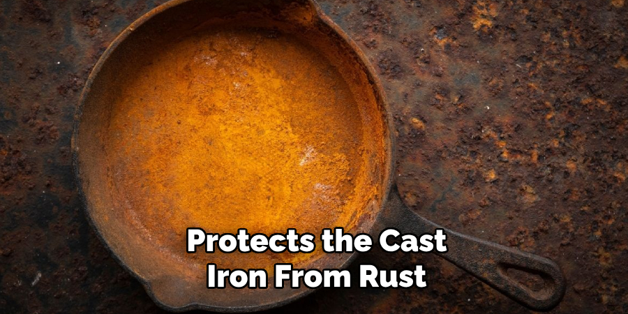 Protects the Cast
Iron From Rust