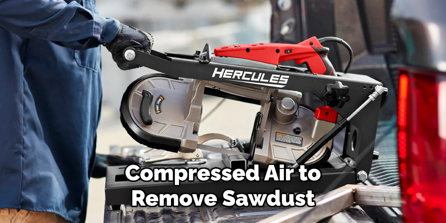 Compressed Air to Remove Sawdust