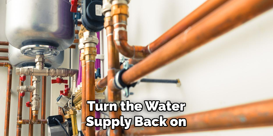 Turn the Water Supply Back on