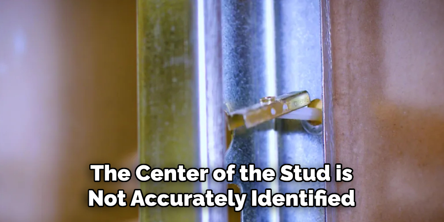 The Center of the Stud is Not Accurately Identified