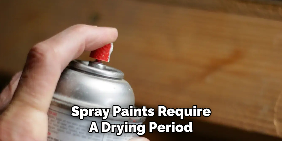 Spray Paints Require
A Drying Period