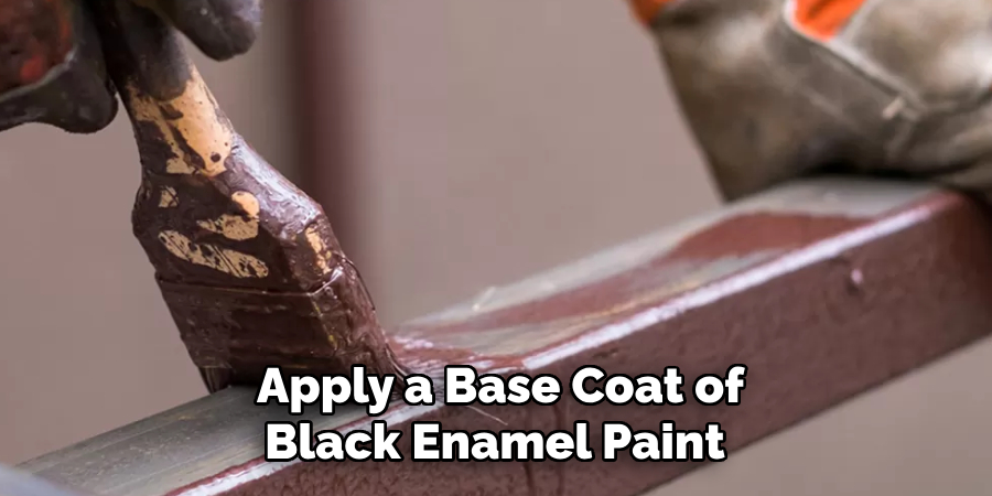 Apply a Base Coat of Black Enamel Paint 