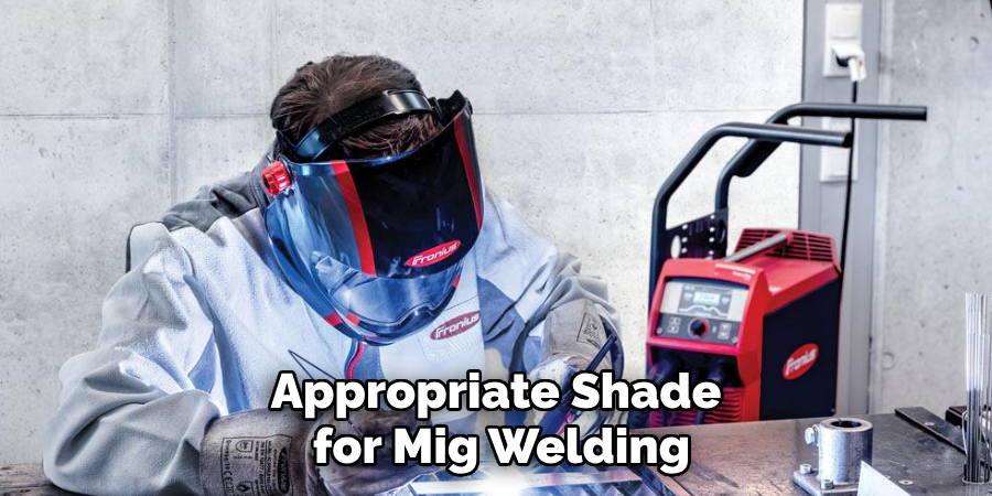 Appropriate Shade
for Mig Welding