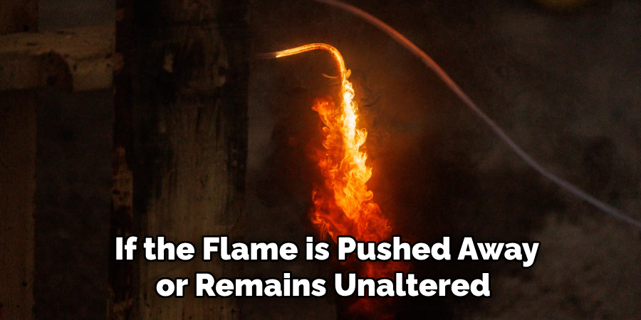 If the Flame is Pushed Away or Remains Unaltered