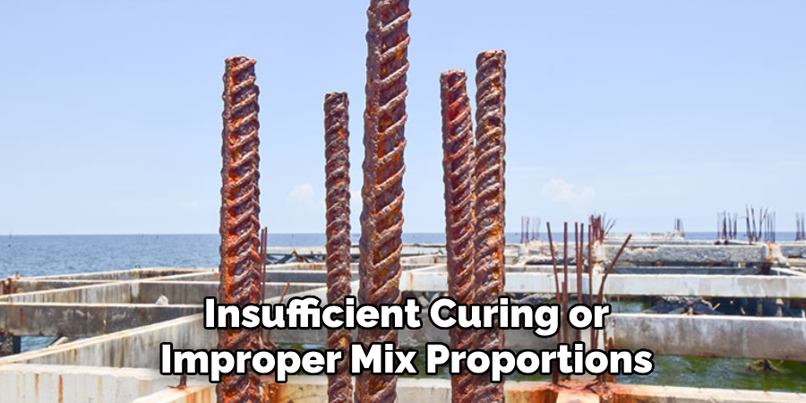 Insufficient Curing or Improper Mix Proportions