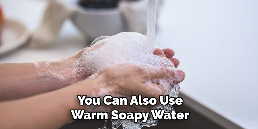 You Can Also Use Warm Soapy Water