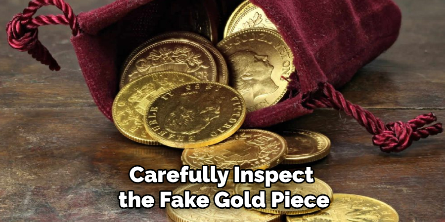 Carefully Inspect
the Fake Gold Piece