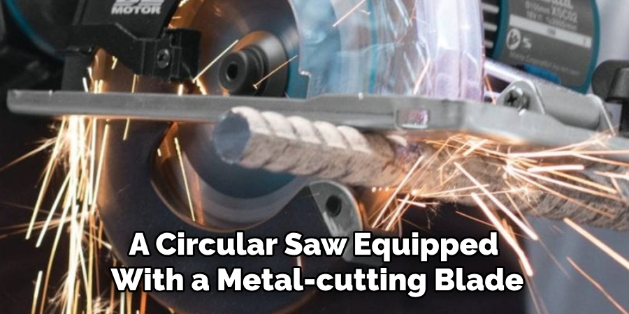 A Circular Saw Equipped With a Metal-cutting Blade