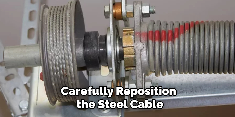 Carefully Reposition the Steel Cable